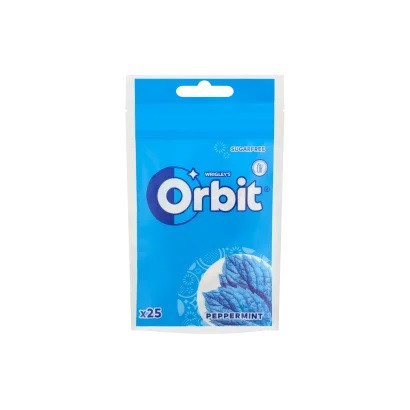 Orbit Peppermint Tasak (kék) 25 drazsé