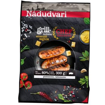 Nádudvar Grillkolbász 300g ementáli sajtos