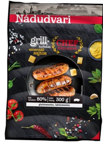 Nádudvar Grillkolbász 300g ementáli sajtos