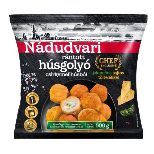 Nádudvari Pan. Csirkegolyó 500g sajtos+jalepen