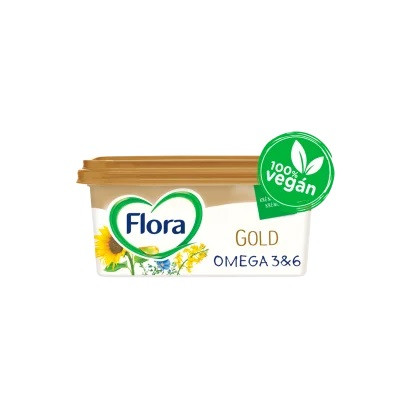 Flora tégelyes 400G Gold vajas íz Pálmaolajmentes