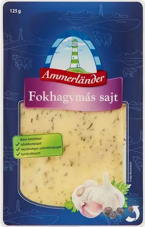 Ammerlander szeletelt 125g Fokhagymás