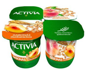 Danone Activia 4*120g Őszibarack-Gabona