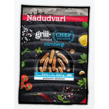 Nádudvar Grillkolbász 250g Nürnbergi