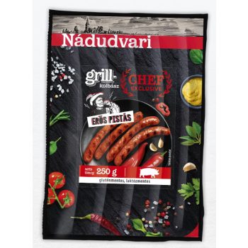 Nádudvar Grillkolbász 250g Erős pistás csípős