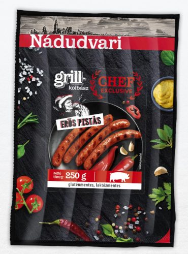 Nádudvar Grillkolbász 250g Erős pistás csípős