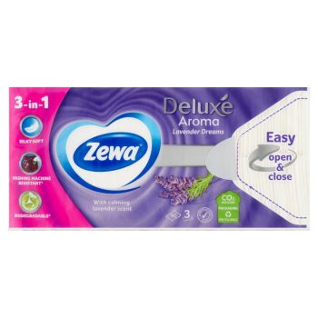 Zewa Delux Zsebkendő 3 rétegű 90 db Levendula