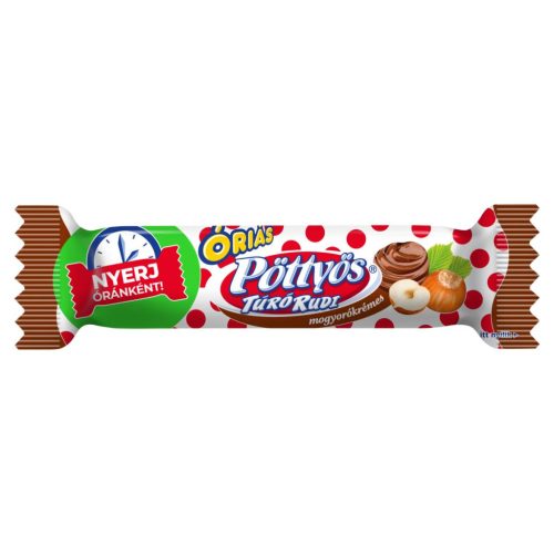 Pöttyös túró rudi 51g  Mogyorókrémes