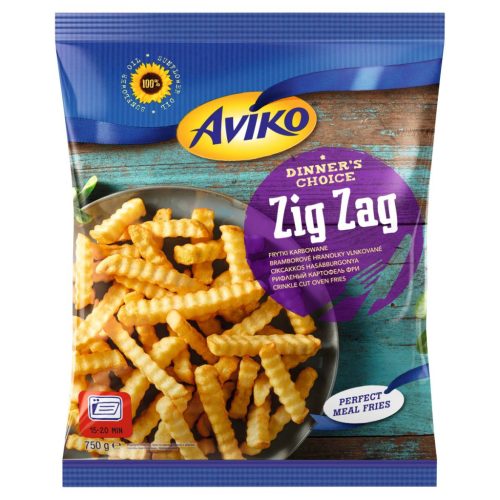 Aviko elősütött hasábburgonya 750g Zig Zag