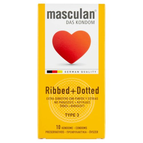 Masculan Óvszer 10 db Ribbed+Dotted