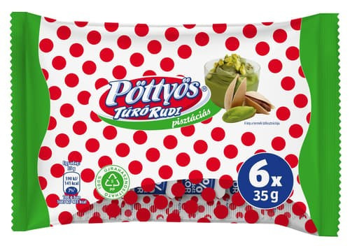 Pöttyös túró rudi óriás  6*35g Pisztáciás