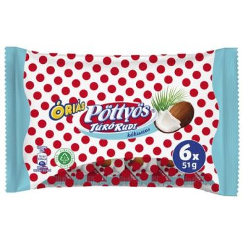 Pöttyös túró rudi óriás  6*51g Kókusz tejbev.