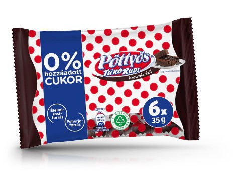 Pöttyös túró rudi óriás 0% 6*35g brownie