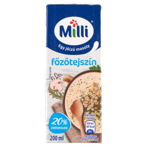 Milli UHT Főzőtejszín 20% 200ml