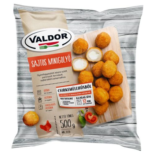 Valdor Minigolyó 500g Sajtos