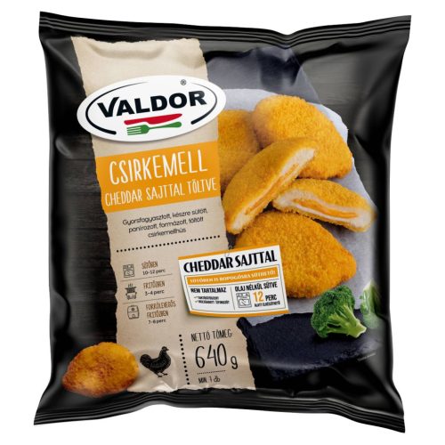 Valdor Csirkemell töltött 640g Cheddar sajttal 