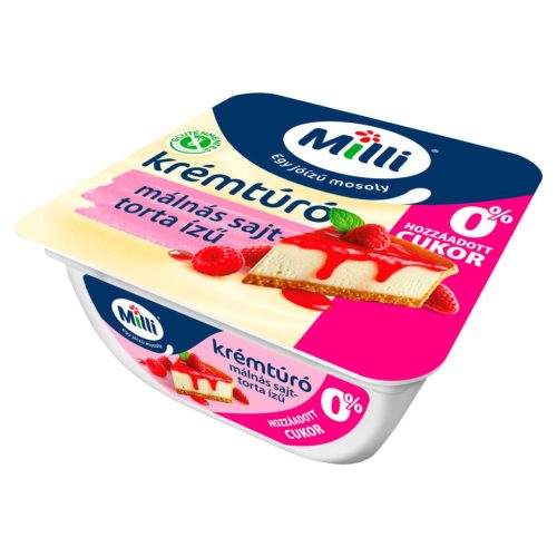 Milli krémtúró 90g málnás sajttorta