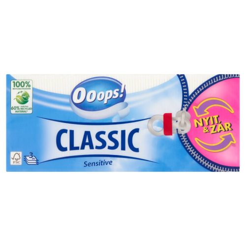 Ooops! Papírzsebkendő Classic Sensitive 90db 3rét.