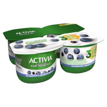Danone Activia 4*120g Áfonyás-fekete ribiz