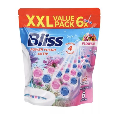 BLISS WC-illatosító-tisztító golyók 6*50g Virág illat