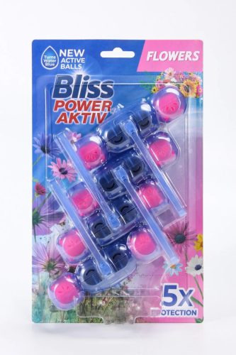 BLISS WC-illatosító-tisztító golyók 4*50g Vízfestő Virág