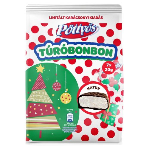 Pöttyös túróbonbon 7*20g natúr